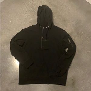 H&M Half-Zip Black Men’s hoodie with sleeve pocket
